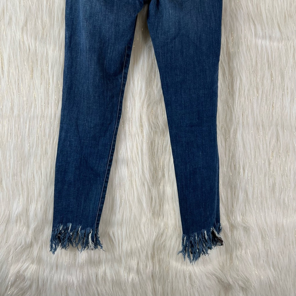 Joes Womens The Charlie Skinny Jeans Blue Stretch Frayed Hem Dark Wash Denim 26 - Picture 6 of 10